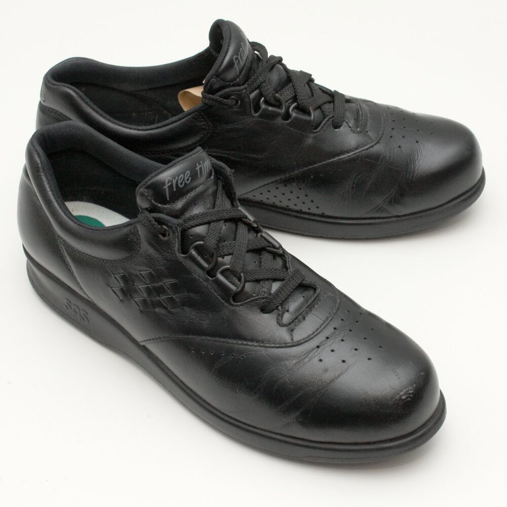 SAS Free Time Women's Black Leather Tripad Comfort Orthotic Shoes Size 8.5 S